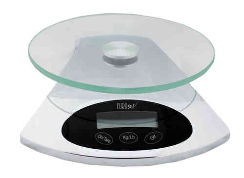 Balanza digital cromada 5kg (1 gramo)
